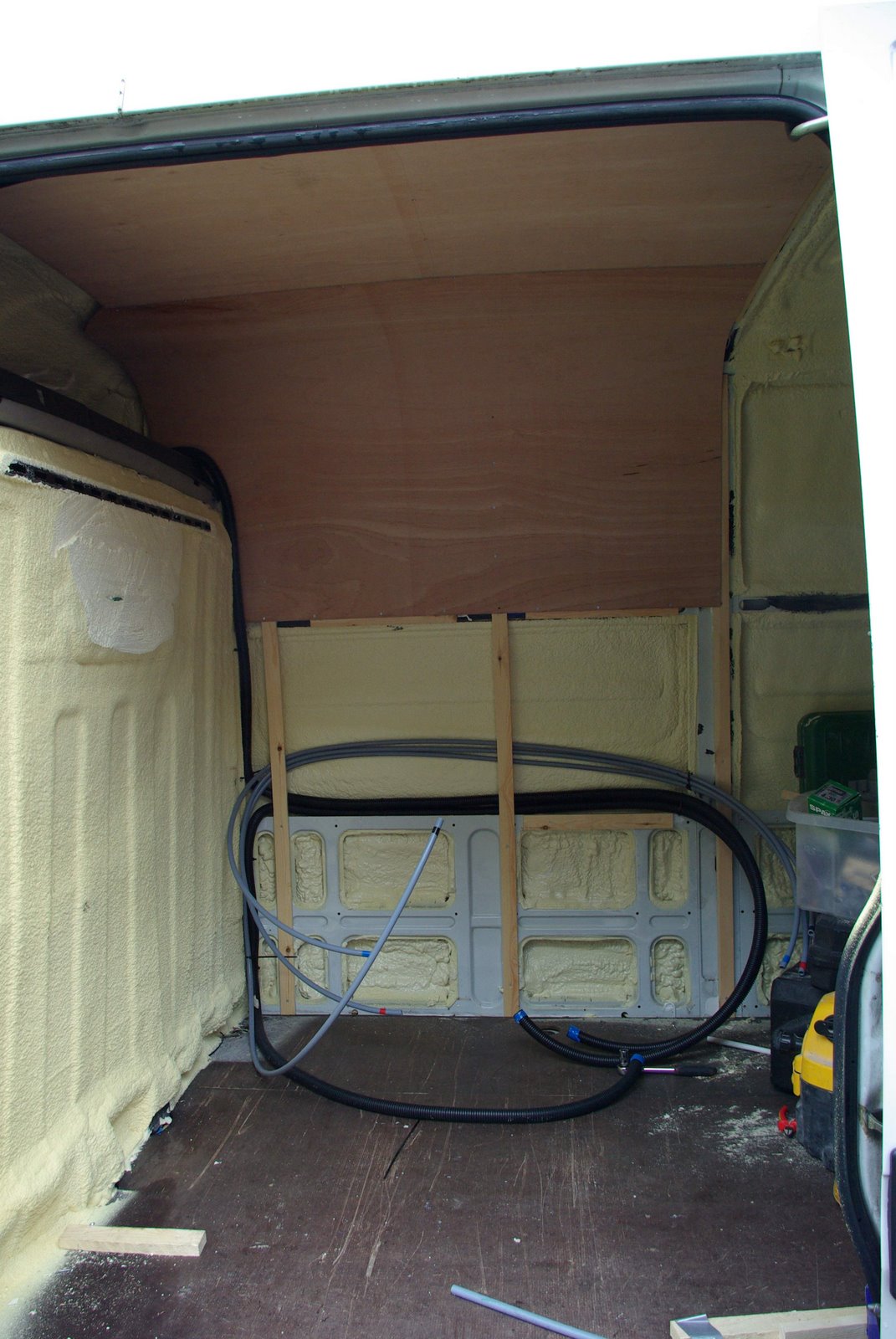 2002 Stealth Camper with bathroom pipes in place