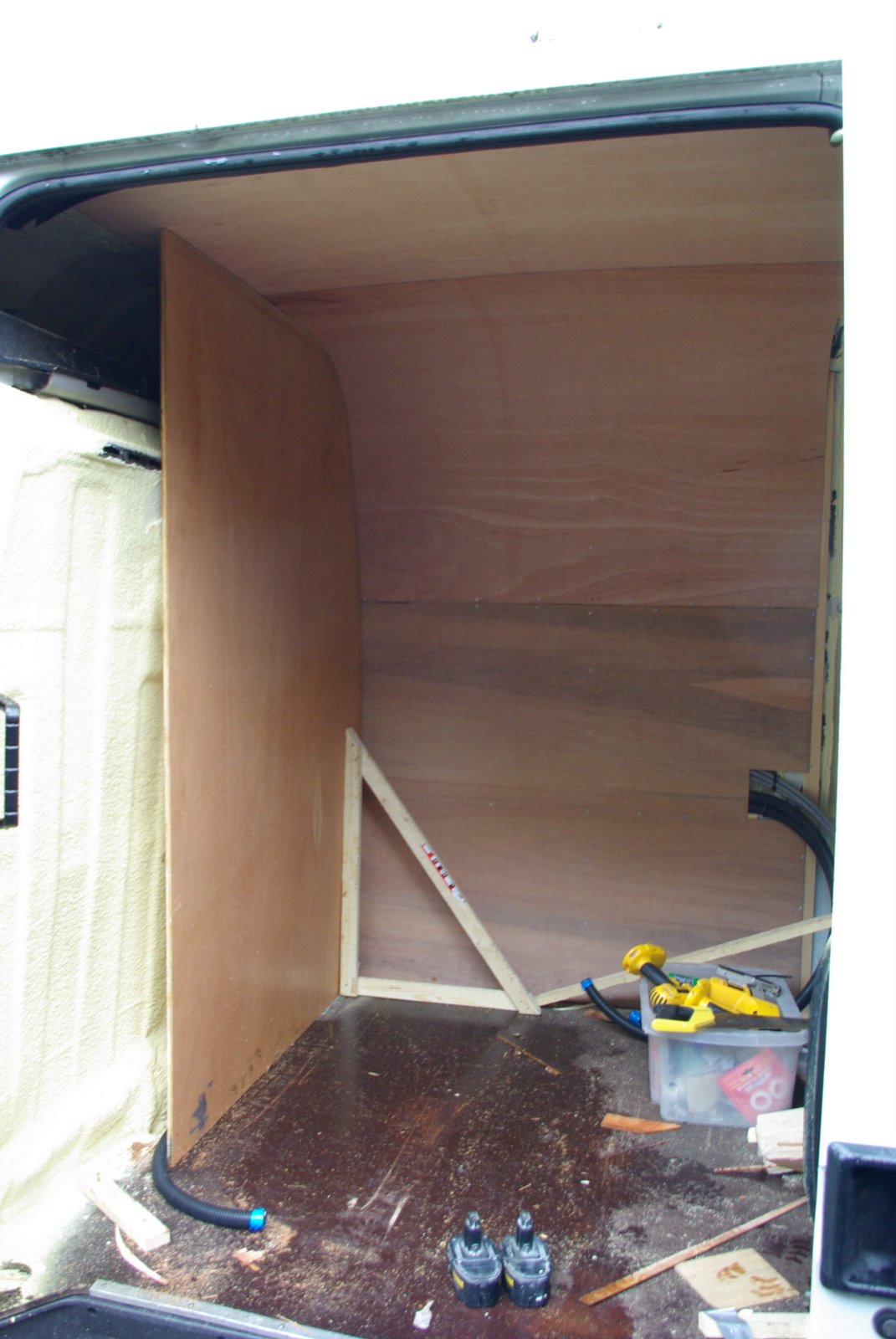 2002 Stealth Camper interior wall construction